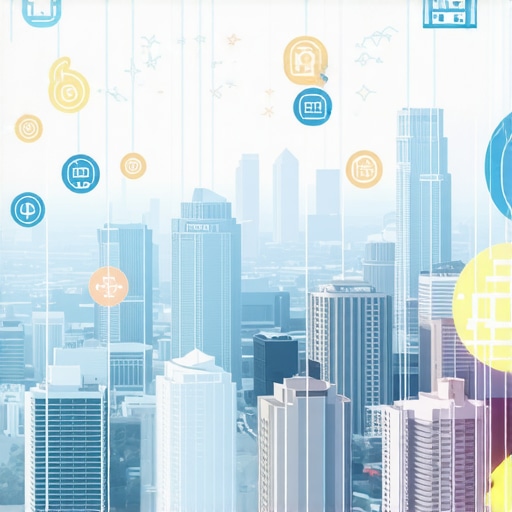 Omaha city skyline with digital marketing icons overlay