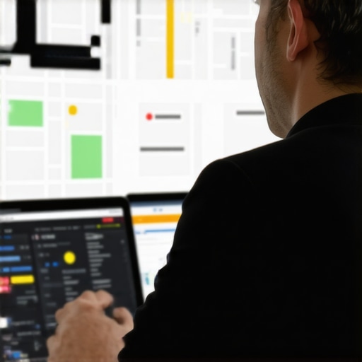 A digital marketer using SEO software with Omaha city map on screen.