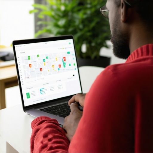 Business owner analyzing local SEO and maps data for Omaha