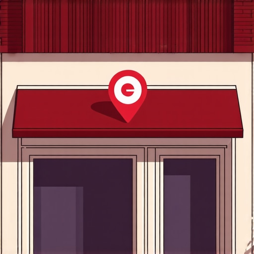 Shop front showing Google Maps pin for Omaha