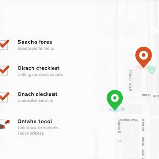 Illustration of a checklist for Omaha local SEO optimization steps.