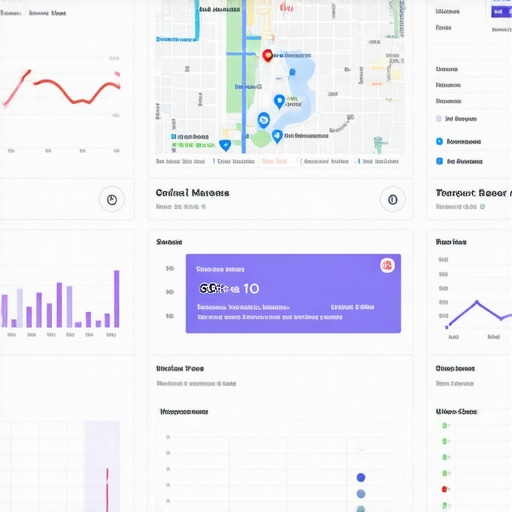 A detailed dashboard displaying local SEO analytics for Omaha businesses, emphasizing map rankings and customer reviews.