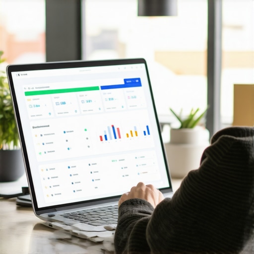 Business owner managing Omaha local map rankings with BrightLocal dashboard