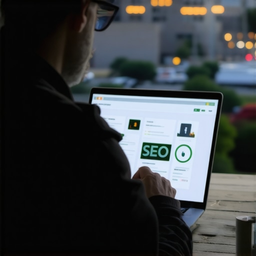 Using SEO Tools in Omaha Business Omaha business owner using SEO analytics software to monitor local map rankings