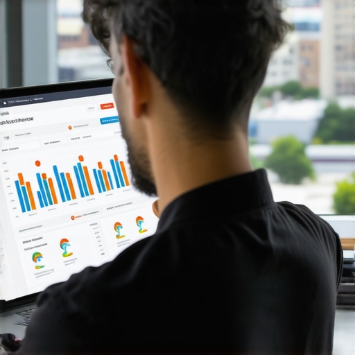 Person reviewing local SEO analytics on a laptop in Omaha